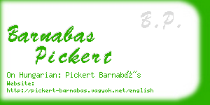 barnabas pickert business card